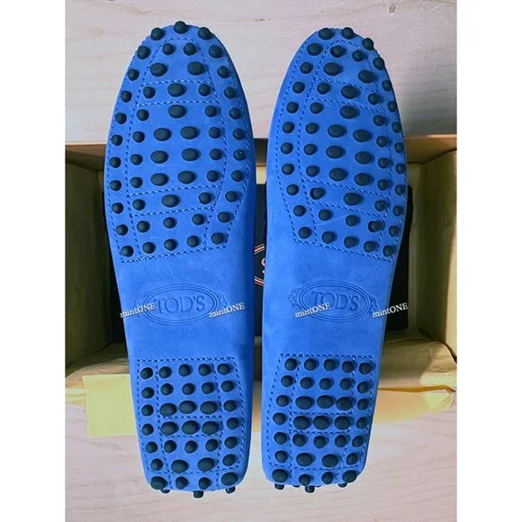 NEW Tod's Eye/Lace Royal Blue Moccasin size 37
